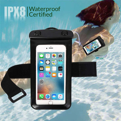 Sacchetto impermeabile del telefono del PVC IPX8 che determina nuoto con il bracciale