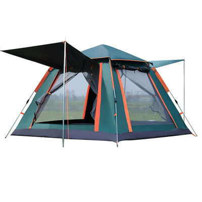 Tenda di pop-up di campeggio di Palo della vetroresina antivento 240x240x156cm 3 una camera da letto di 4 persone una