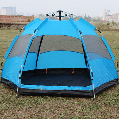 esagono impermeabile della tenda di campeggio della famiglia della spiaggia del panno dell'unità di elaborazione 210T per la persona 5-6