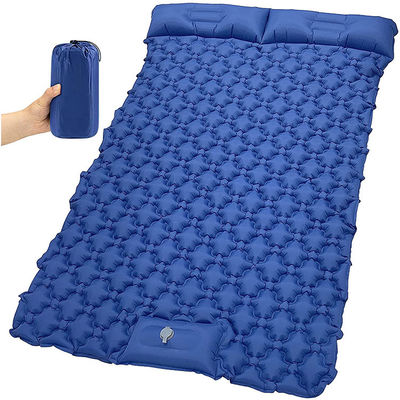 Doppio rivestimento gonfiabile di campeggio blu scuro della stampa TPU del piede del cuscinetto di sonno