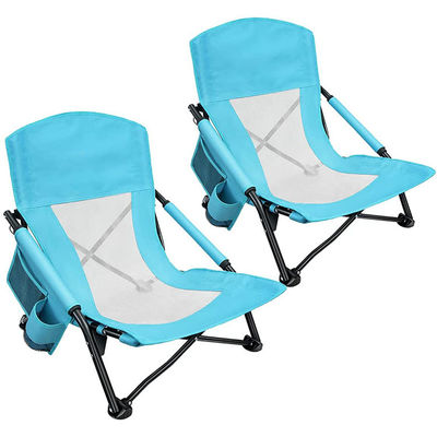 Sedia di campeggio del Recliner di piegatura della sedia 250lbs di Mesh Fabric Low Ultralight Camping