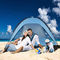 Tenda rivestita d'argento 3-4 persone all'aperto impermeabili della protezione solare della spiaggia del poliestere