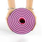 la doppia porpora stereo della stuoia 6mm di yoga del TPE di colore 3D ha scolpito con precisione il modello impermeabile