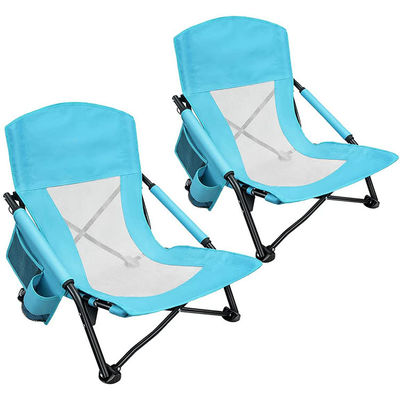 Sedia pieghevole di campeggio della spiaggia ultraleggera del tubo d'acciaio con il supporto di tazza Carry Bag